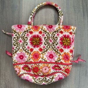 Vera Bradley Pink and Orange Boho Indie Quilted Purse